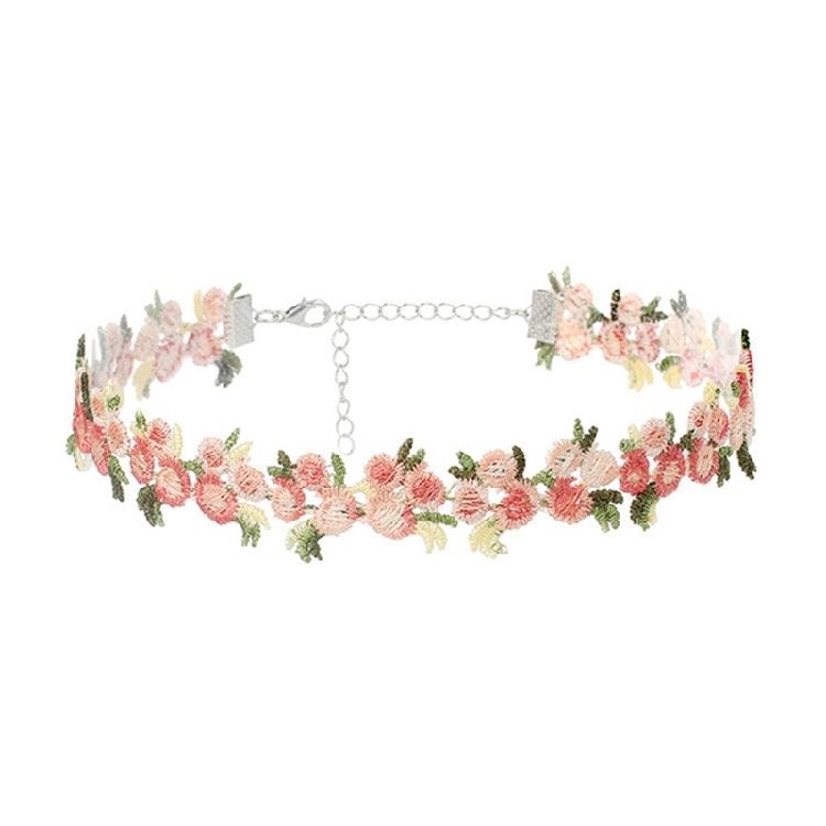 Practical Adjustable Length Lace Choker Necklace with Elegant Designs Flower Pattern for Romance Stylish Outfits