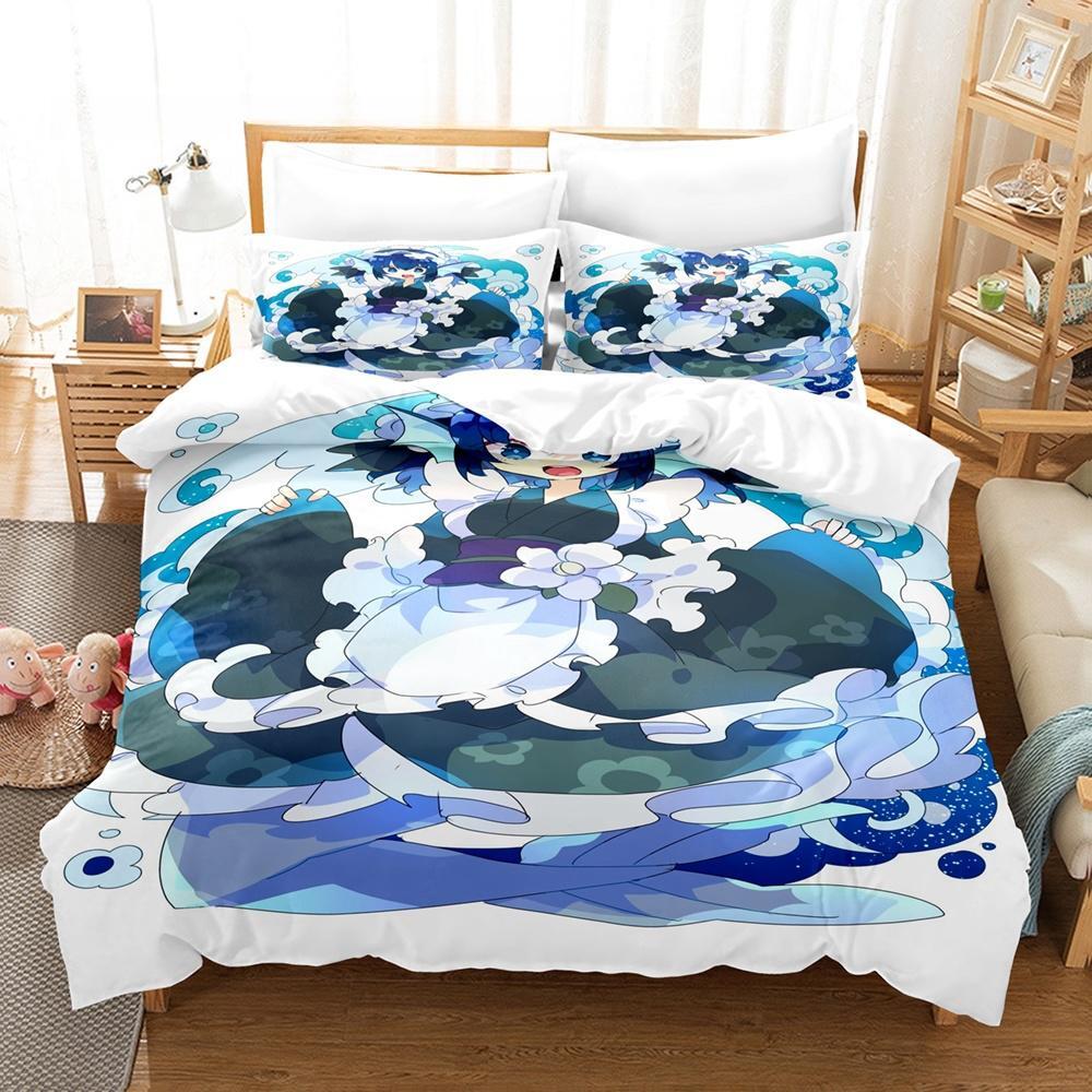 3D Print Anime Wakasagihime (Touhou) Bedding Set Single Twin Full Queen King Size Bed Set Aldult Kid Bedroom Duvet Cover Sets
