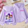 Hoodies Sweatshirts Girls Kids Girls Sweatshirt Zip Purple Hoodie Casual Top Hoodie Kids Clothing