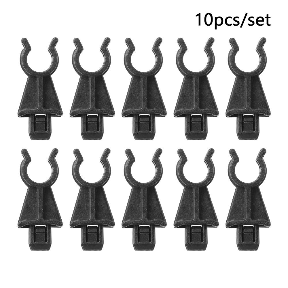 10pcs Universal Replacement Holder Hood Bonnet Support Clip 65722EB300 Black Retainer Prod Rod Clamp