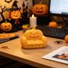 Small Jewelry Storage Case Pumpkin Ornament, 3D Printed Halloween Delicate Workmanship Sofa Shape, Handicrafts for Rings Earrings Table Decoration
