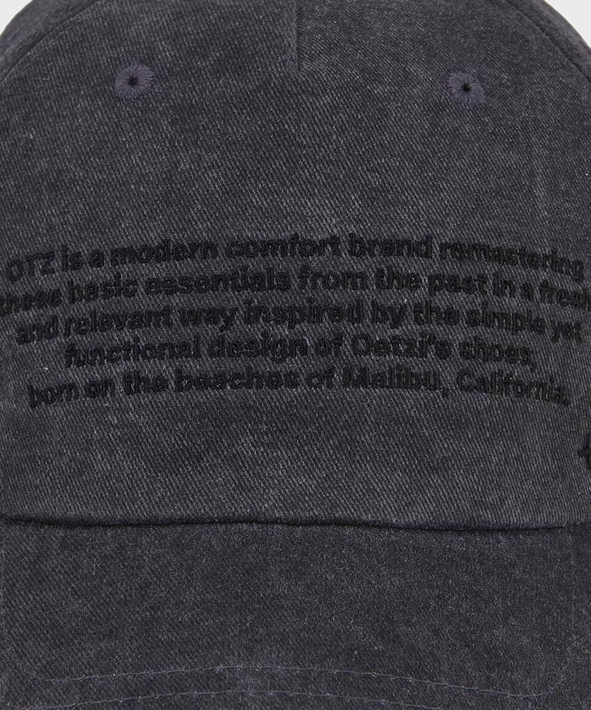 Ojji Washed Ball Cap Charcoal Ozccga201H