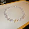 Imitatie Parels Barok Onregelmatig Ketting Kleine Parels Mode Zoet Licht Luxe Nekketting Halsketting