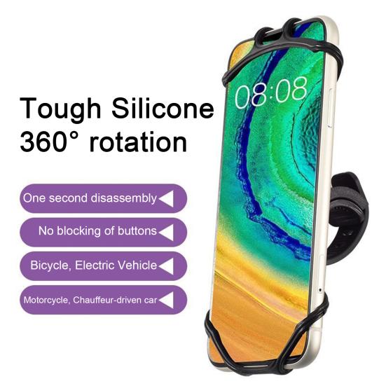 Bike Phone Holder Anti-Shake High Stability Universal 360-Degree Rotating Bicycle Handlebar Cell Phone Mount Phone Bracket