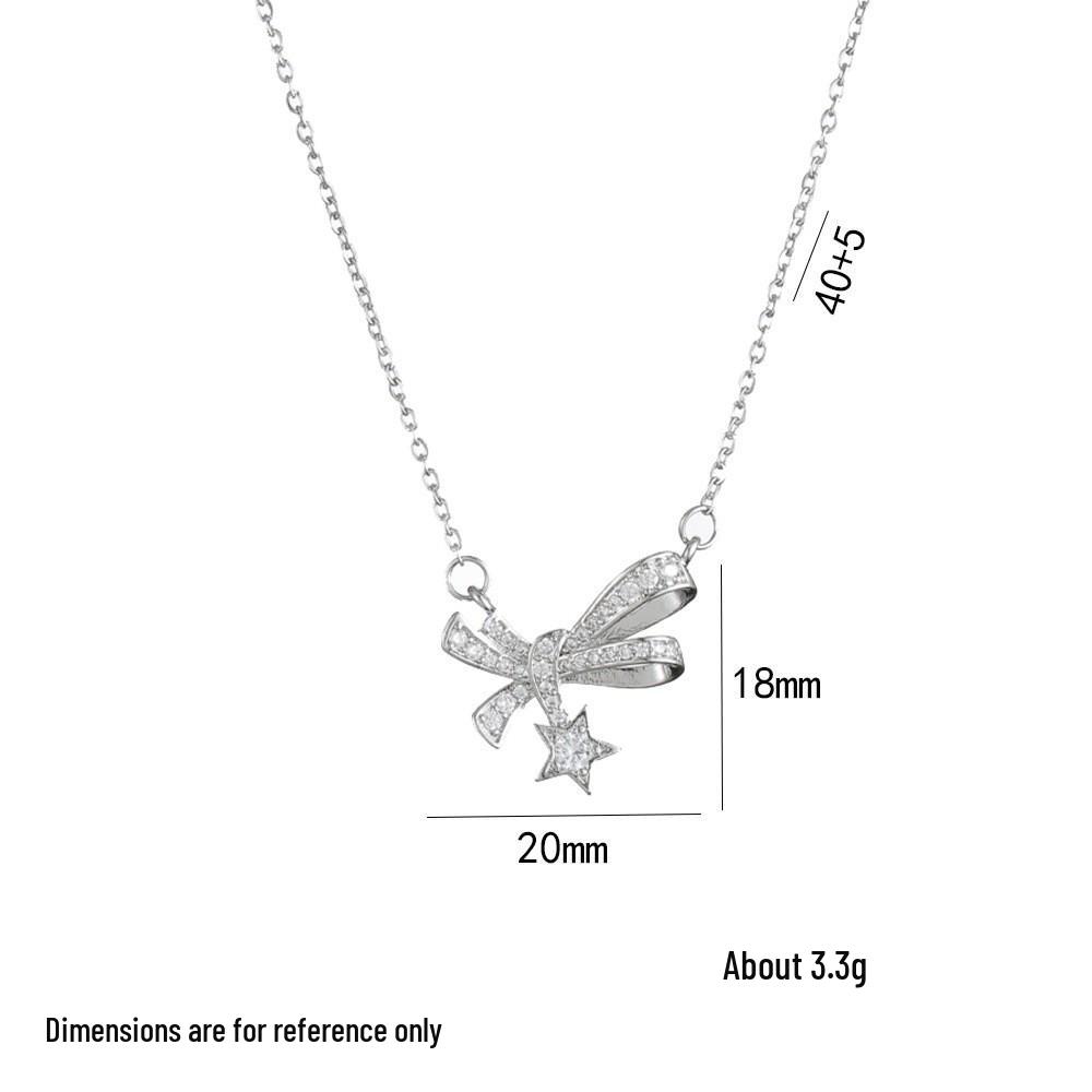 Women's Butterfly Zirconia Clavicle Necklace: Elegant, Fashionable, Titanium Steel Jewelry