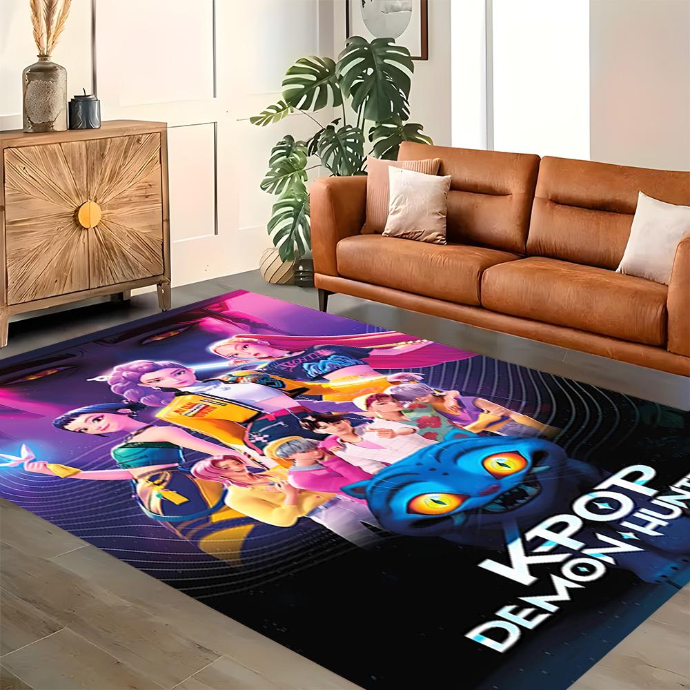 Vibrant Neon Fashion Show Rug for Living Rooms, Bedrooms, Home Décor, and As Gifts.