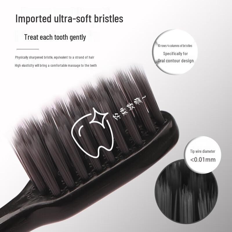 Dentist Charcoal White Toothbrush