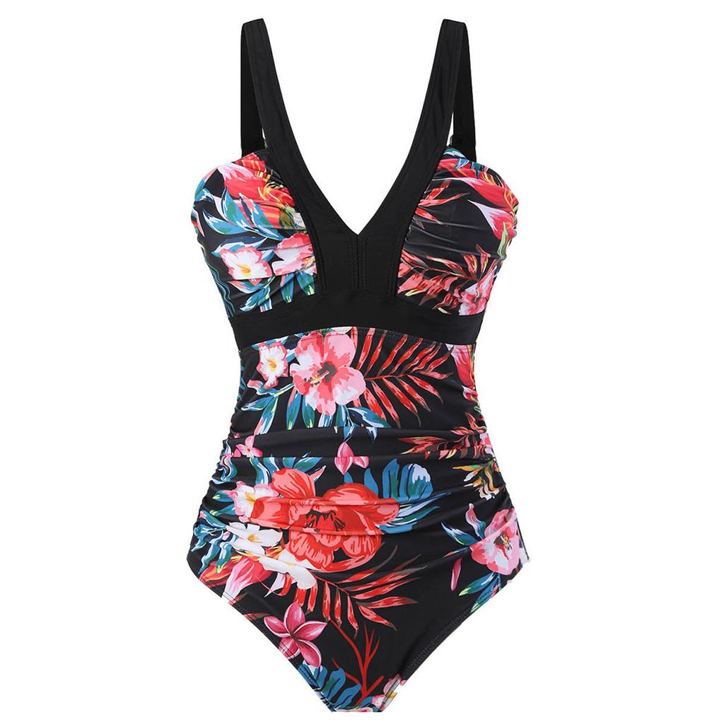 Women Flower Print Bikini Sexy High Waist Bathing Suit Beach Swimwear Female Summer Swimsuit KTB