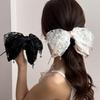 Women's Lace Ribbon Half-Bow Net Hairpin Clip
