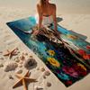 Cow In Flower Field Beach Towel, Super Soft Microfiber, Gift for Her/Him, Birthday, for Pool, Beach, Travel, Home Decor Fan Gifts