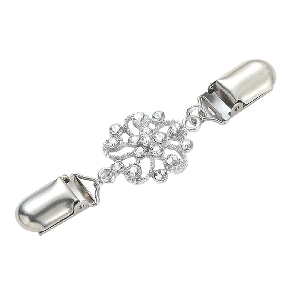 Retro Sweater Cardigan Shawl Clips Clasps Clothing Pins Vintage Dresses Clip Brooch Clip Shirt Clips for Women Girls Rhinestone