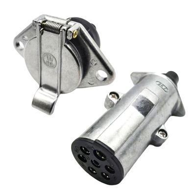 24V 7 Hole Aluminum Socket Quick Install Trailer Power Outlet for Mobile Home Truck & Commercial Vehicle Power Supply