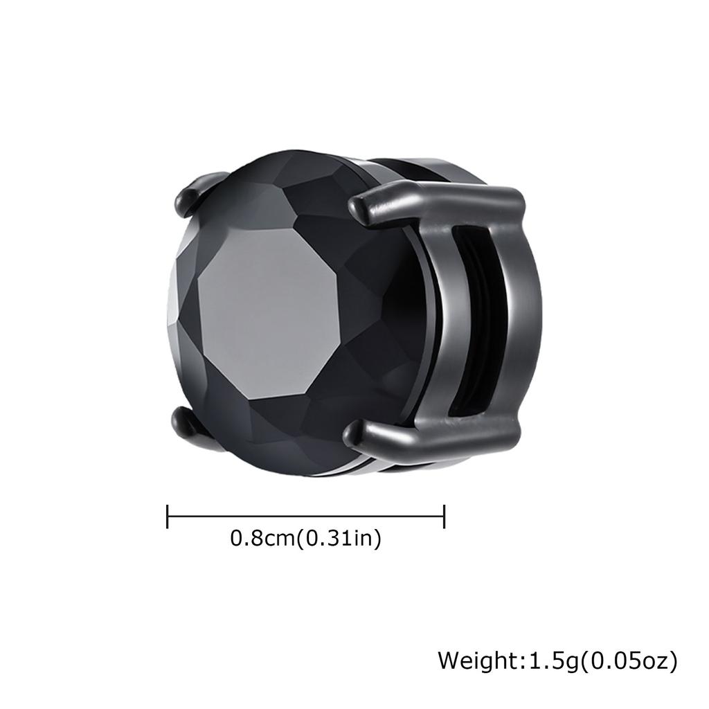 Hiphop Magnetic Ear Clip for Men Women,Crystal Zircon Metal Ear Clip,Non Perforated Ear Jewelry Gift