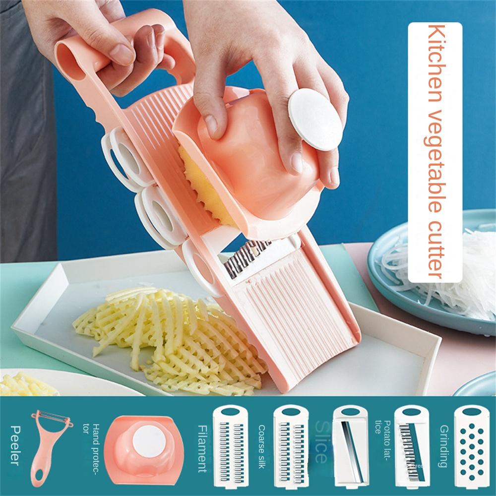 Vegetable Chopper Long Fruit Graters Stainless Steel Blade Multi-functional Home Cooking Tools Potato Crusher Shredding Board