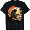 Japanese Art Cat Ninja Ukiyo-e Anime Style Samurai Cat T-Shirt