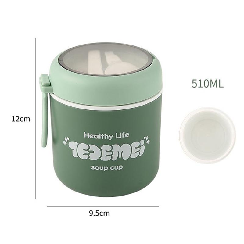 Soup Cup Thermal Lunch Box Food Container With Spoon for School Children