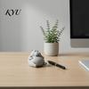 Miniature Hippo Statue 3D Printed Chubby Figurine, Lazy Hippopotamus Statue, Cute Small Animal Desk Decorations Ornament for Home Office Decor Funny