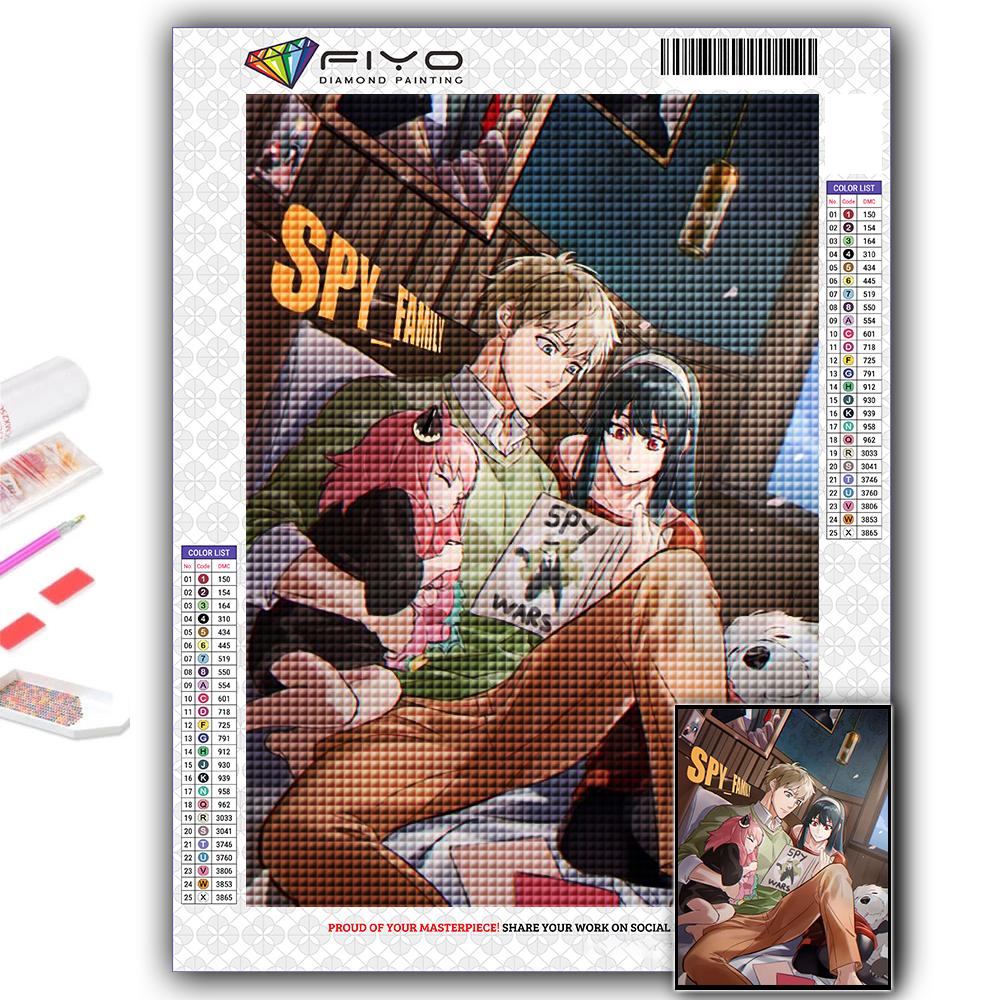5D Diy Diamond Painting Anime Poster SPY FAMILY Cross Stitch Full Diamond Embroidery Mosaic