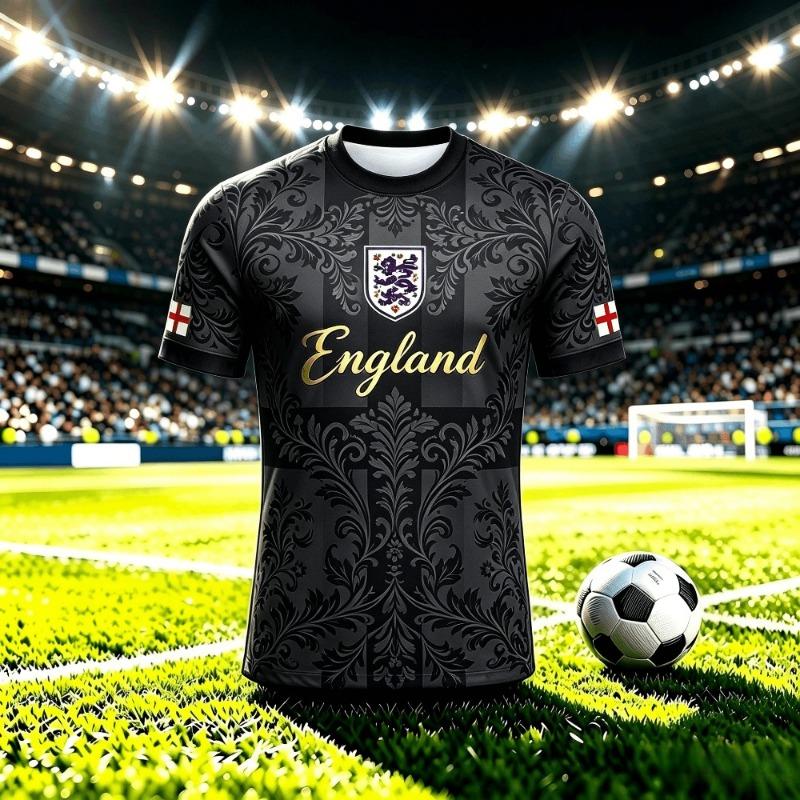 2026 Summer England Football Style Sports Men's T-Shirt Fashion Print Casual Women Short Sleeve Men's Sports Tee Shirt