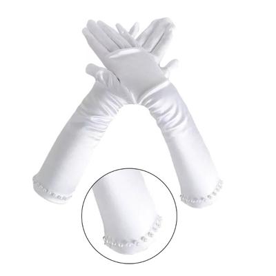 Stage White Gloves for Stage Perform Dancing Kids Size White Gloves Formal Gloves for Party Cosplay Policeman Pageant