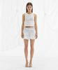 Moeodaenpaladaiseu Bubble Hem Mini Skirt / White