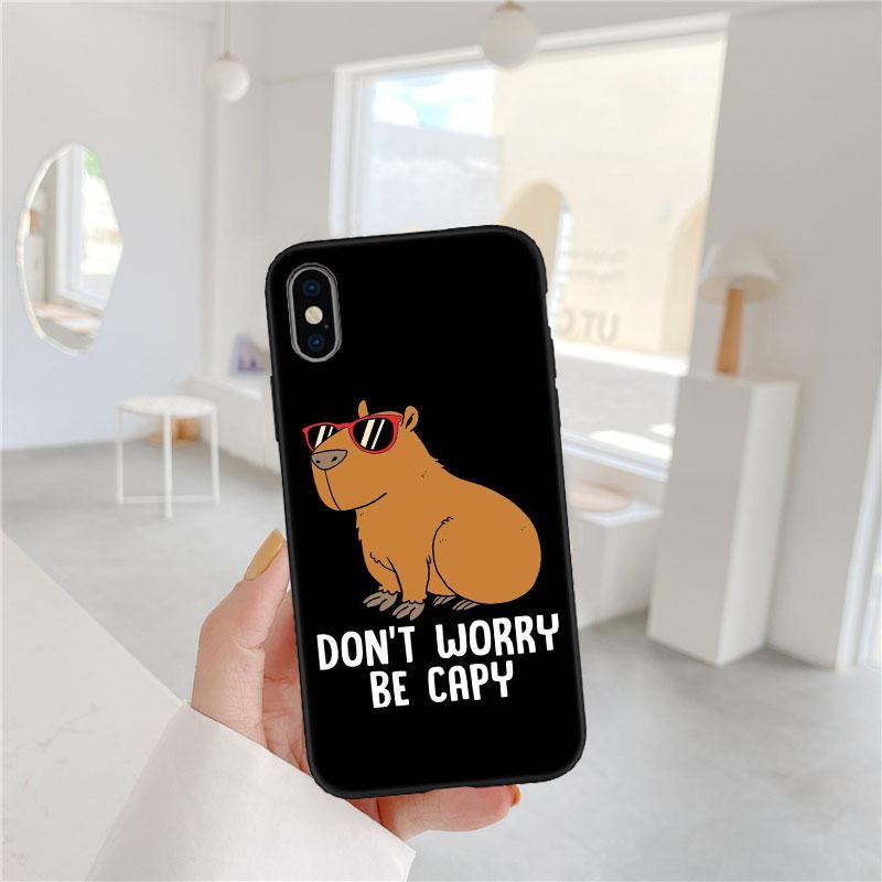 LO19 Cartoon Capybara Phone Case for OPPO A40 A60 A80 A15 A16 A16K A12 A17 A17K A54 A54S A53 A53S A55 A56 A57 A98 F23