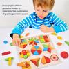 Educational children's geometric shape modeling cognitive matching board digital enlightenment equal learning puzzle wooden education toys,Christmas