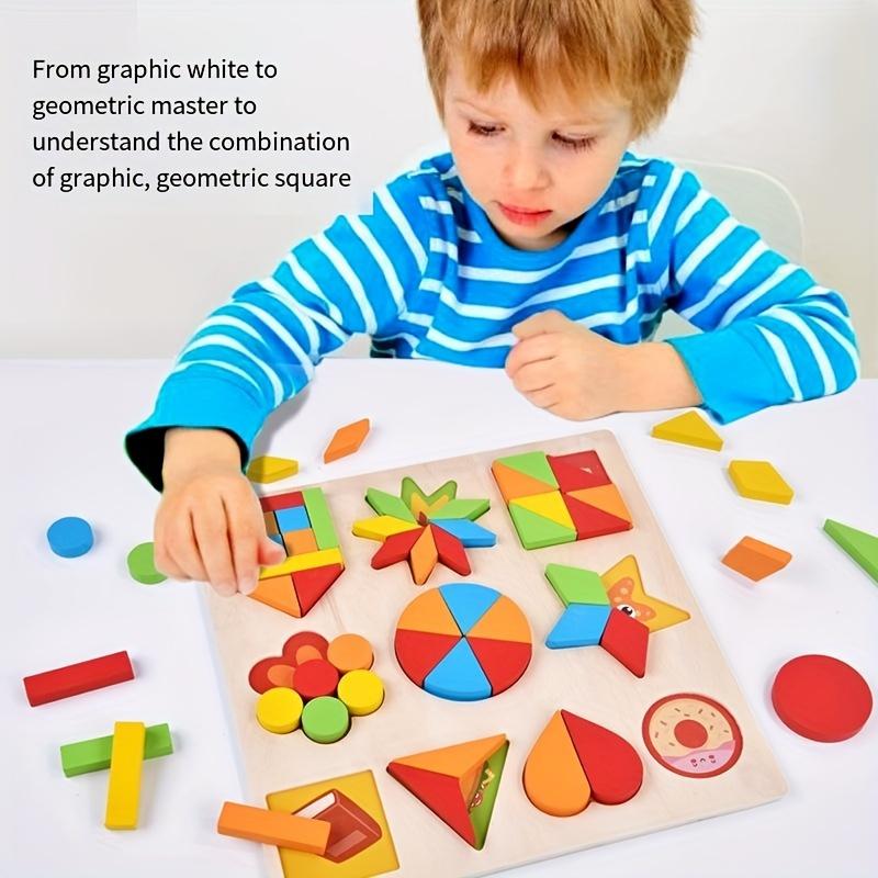 Educational children's geometric shape modeling cognitive matching board digital enlightenment equal learning puzzle wooden education toys,Christmas