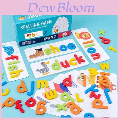 Wooden Alphabet Puzzle Educational Toy For Children Learning Word Building