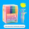 70 Pieces of Mint-flavored Individually Packed Dental Floss In Tooth Dot Box