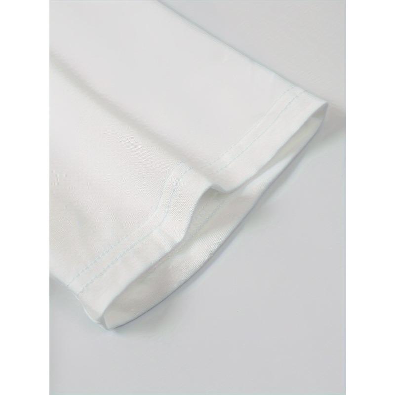Mărimi europene Tricou casual moale și respirabil pentru bărbați, cu imprimeu text în engleză, potrivit pentru vară - Gât rotund Îmbrăcăminte casual