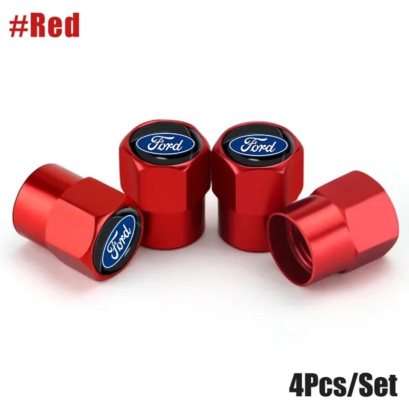 Car Sticker Car Sticker Ford 4Pcs/Set Car Wheel Tire Valve Caps Metal Stem Cover For Ford Escape Kuga Mondeo Ecosport Fiesta Foc