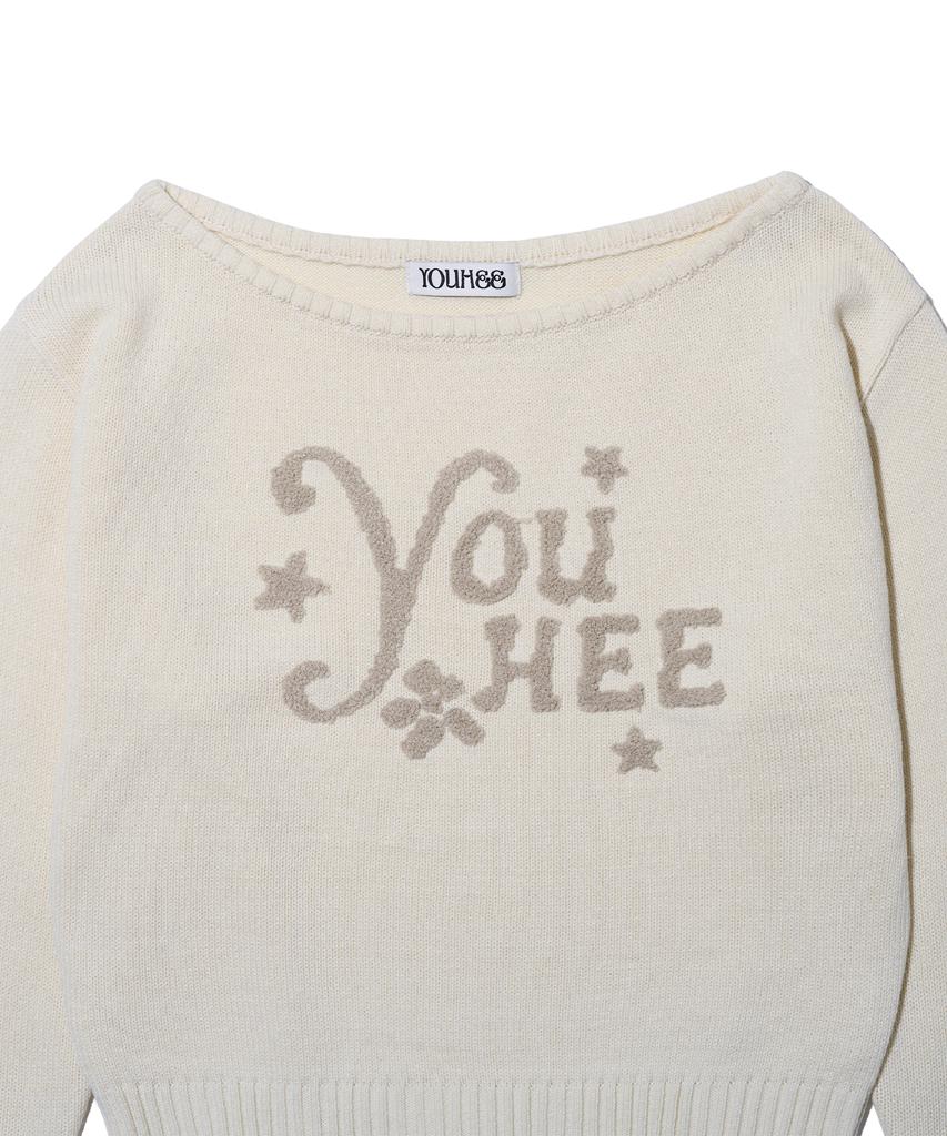 YOUHEE Youhee Off-Shoulder Knit Ivory
