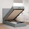 Maison Exclusive - Lit ottoman avec matelas gris clair 90x200 cm tissu