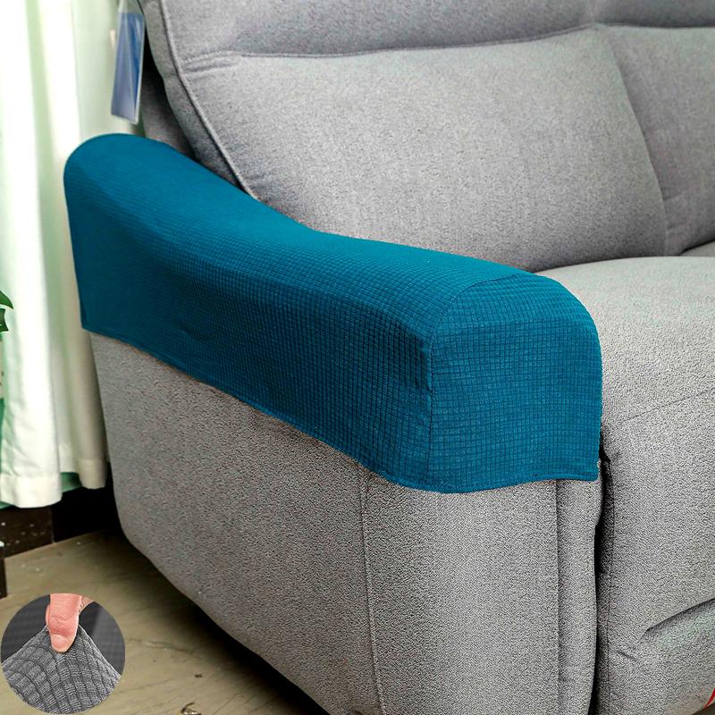 2 PCS Solid High Quality Removable Armrest Covers Furniture Stretchy Chair Sofa Couch Arm Protector Home & Living Furniture
