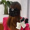 Women's Cubic Satin Ribbon Automatic Pin Half-Up Simple Pin Autumn Hair Pin Winter Hair Pin Accent
