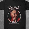 Pearl Retro Horror Movie Pattern T Shirt for Summer, Suitable for Both Men and Women, Casual and Fashionable T Shirt