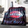 Name Custom Detroit Pistons Print Flannel Blanket High Quality Warm Comfortable Cover for All Seasons Perfect for Gifts Home Decor