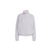 Originals Premium Essentials Nylon Solid Color Logo Embroidered Single Row Zipper Jacket Women Jacket Silver IC5307