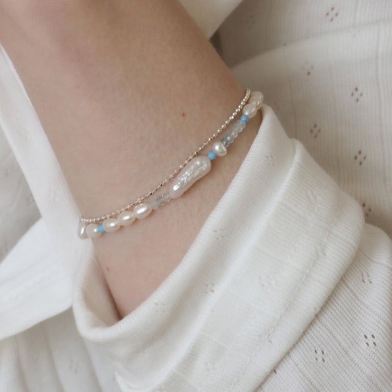 EIGHTMORE blaues Harmonie Silberarmband