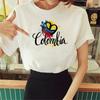T-shirt Colombia streetwear donna t-shirt ragazza grafica anime abbigliamento harajuku