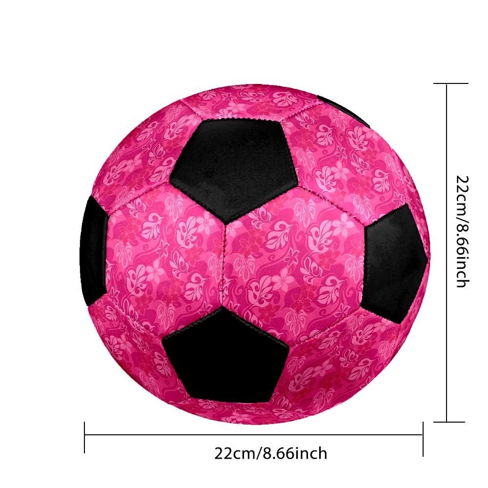 1PC Pink Floral Soccer Ball Size 5 Football Machine Sewn Indoor/Outdoor Universal Football Surprise Collection n70