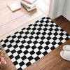 Classic Checkerboard Front Door Mat Anti-Slip Indoor Absorbent Chess Board Doormat Kitchen Bedroom Entrance Rug Carpet