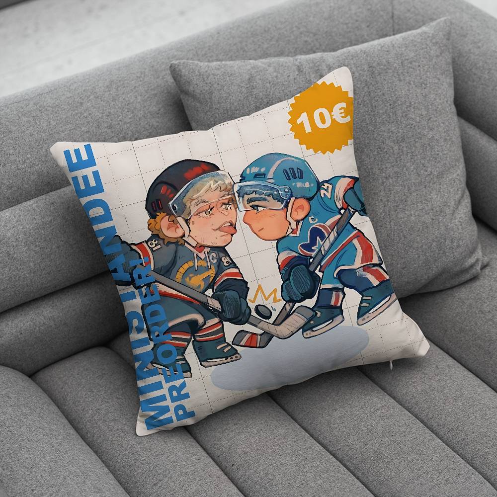Housse de coussin HHeated RRivalry Populaire pour TV Carrée Impression Double Face Peluche Courte Housse de Coussin pour Canapé Chambre à Coucher Chevet