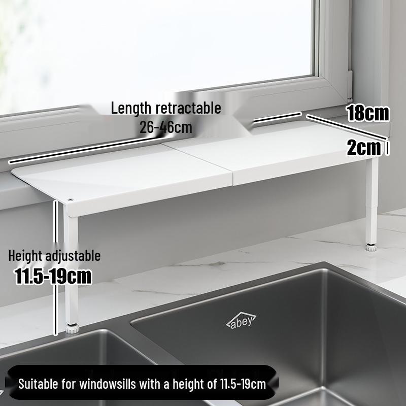 Multi-Layer Kitchen Sink Shelf: Punch-Free Window Sill Extension