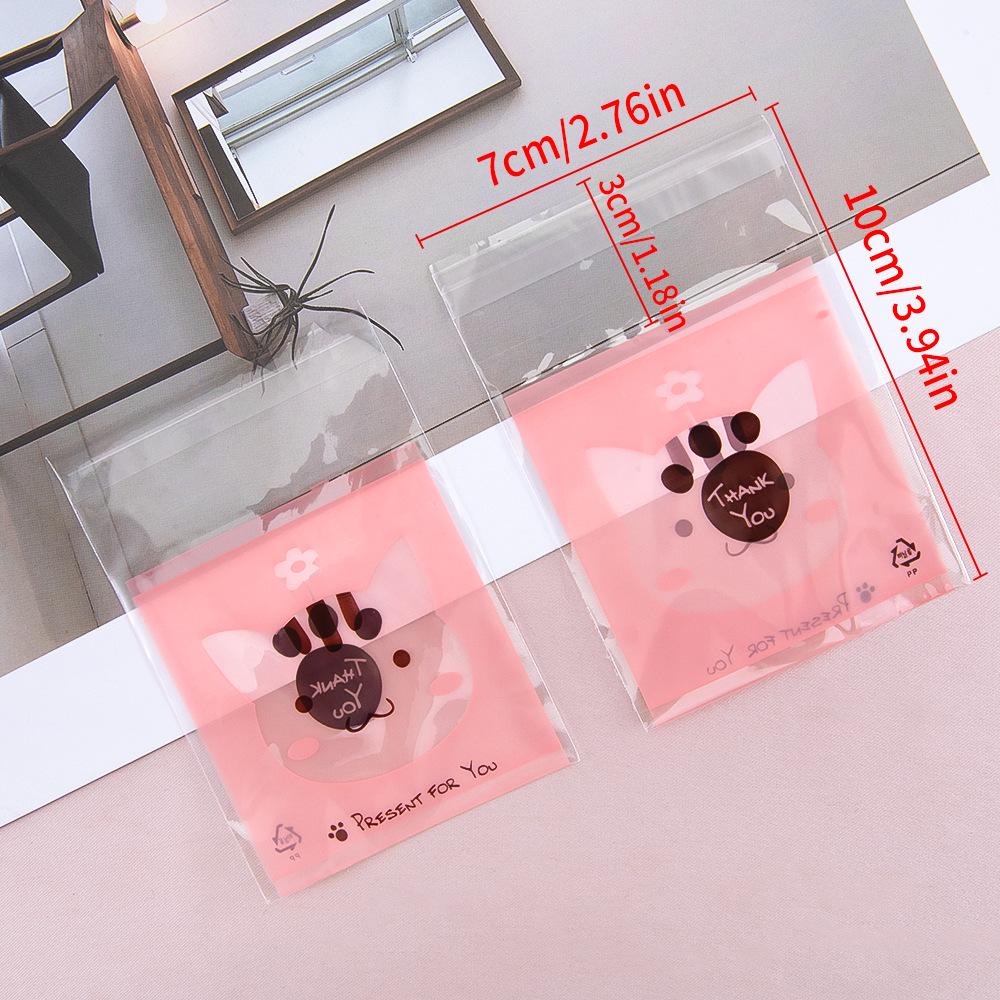 Cartoon Style Self-Adhesive Bags for Baking, Cookies, and Jewelry Storage