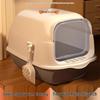 Fully Enclosed Oversized Cat Litter Box with Deodorizing Anti-Splash Design