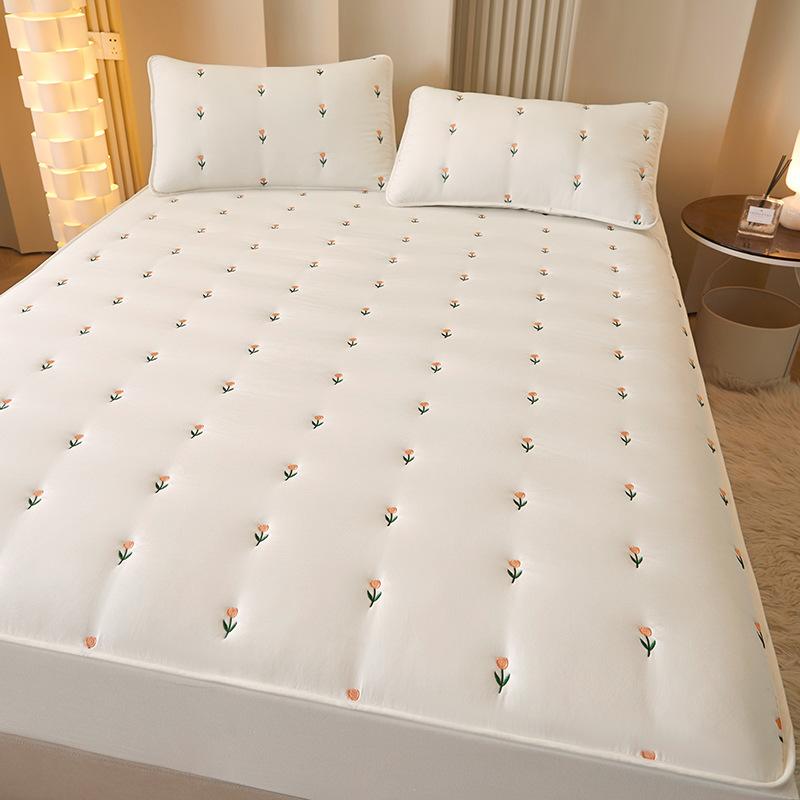 Saltea matlasată din soia de Clasa A cu broderie în versiune coreeană, tip saltea îngroșată, husă de saltea Simmons all-inclusive.