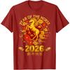 Happy New Year Women Tees Printed Tshirt Tops Year of The Horse Decoration Chinese New Year Unisex Women TShirt