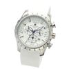 Armbanduhr Chronograph Business Analog Quarz Weiß WHWH mit Kreuz [Salvatore Marra] Herren